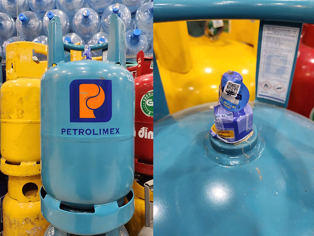 Bình gas Petrolimex 12kg dùng Van Chụp Bình gas Petrolimex 12kg dùng Van Chụp