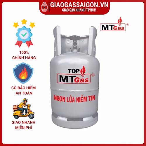 Bình gas MT Gas 12kg màu xám