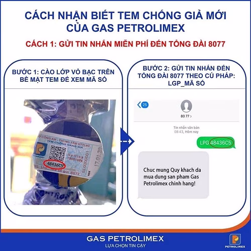 Cách xem tem chống giả của gas Petrolimex Cách xem tem chống giả của gas Petrolimex