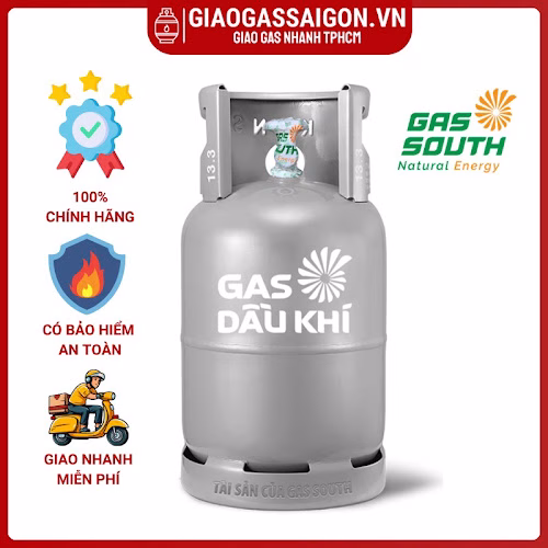 Bình gas dầu khí 12kg màu xám