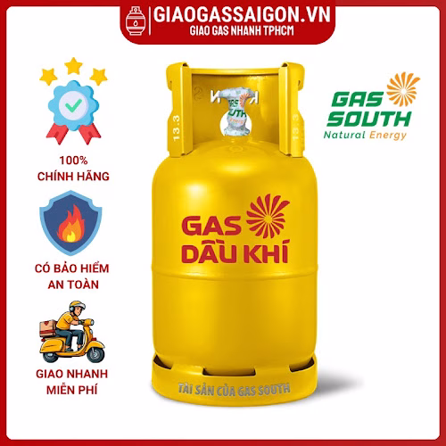 Bình gas dầu khí 12kg màu vàng