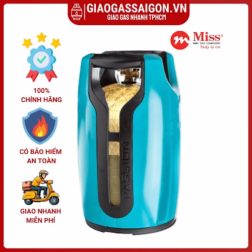 Bình gas COMPOSITE  Miss 12kg màu Xanh