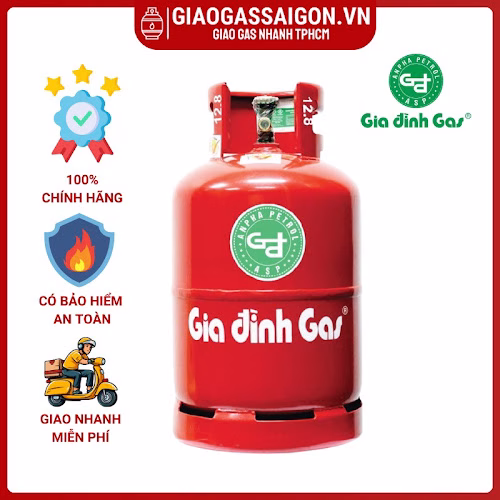 Bình Gas Gia Đình 12kg màu đỏ - GAS BÌNH MINH