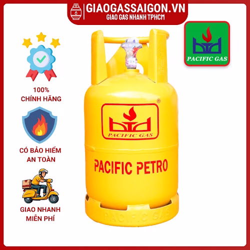Bình gas Pacific Petro 12kg Màu Vàng