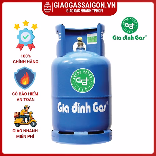 Bình gas Gia Đình 12kg màu xanh Dương - GAS BÌNH MINH