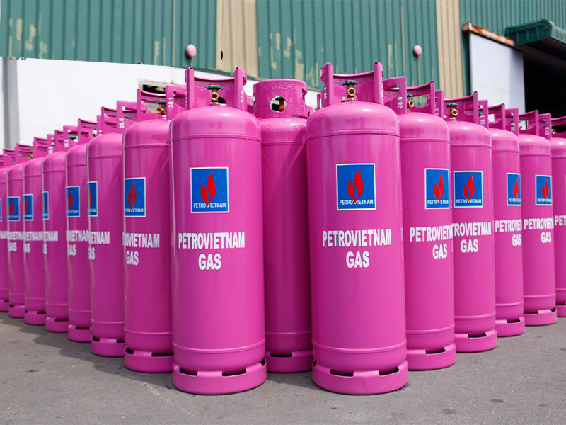 Bình gas công nghiệp 45kg PetroVietNam màu hồng Bình gas công nghiệp 45kg PetroVietNam màu hồng