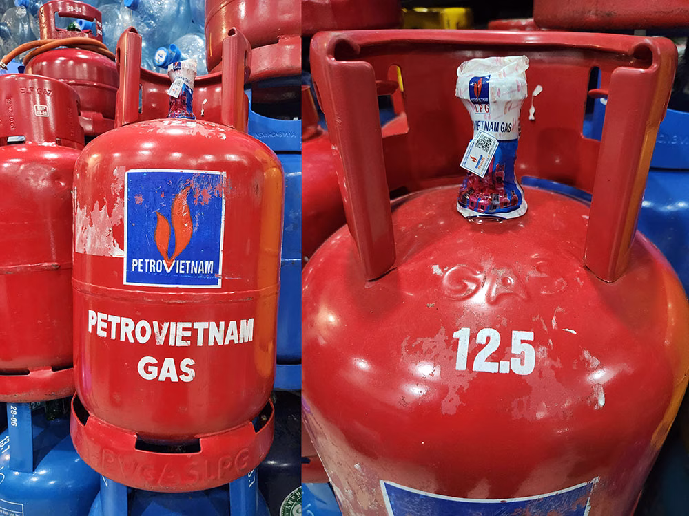 Bình gas đỏ 12kg PetroVietNam sử dụng Van Ngang Bình gas đỏ 12kg PetroVietNam sử dụng Van Ngang