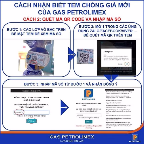 Cách nhận biết tem chống giả của gas Petrolimex Cách nhận biết tem chống giả của gas Petrolimex