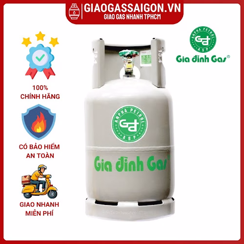 Bình gas Gia Đình 12kg màu xám - GAS BÌNH MINH